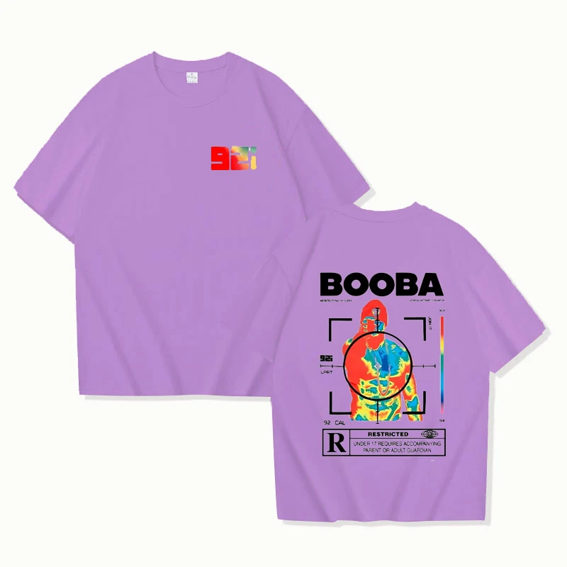 B2O T-shirts Men Fashion BOOBA Printed Short Sleeve T Shirt Women Casual Harajuku Streetwear Tee Cotton Round Neck Tops Clothing