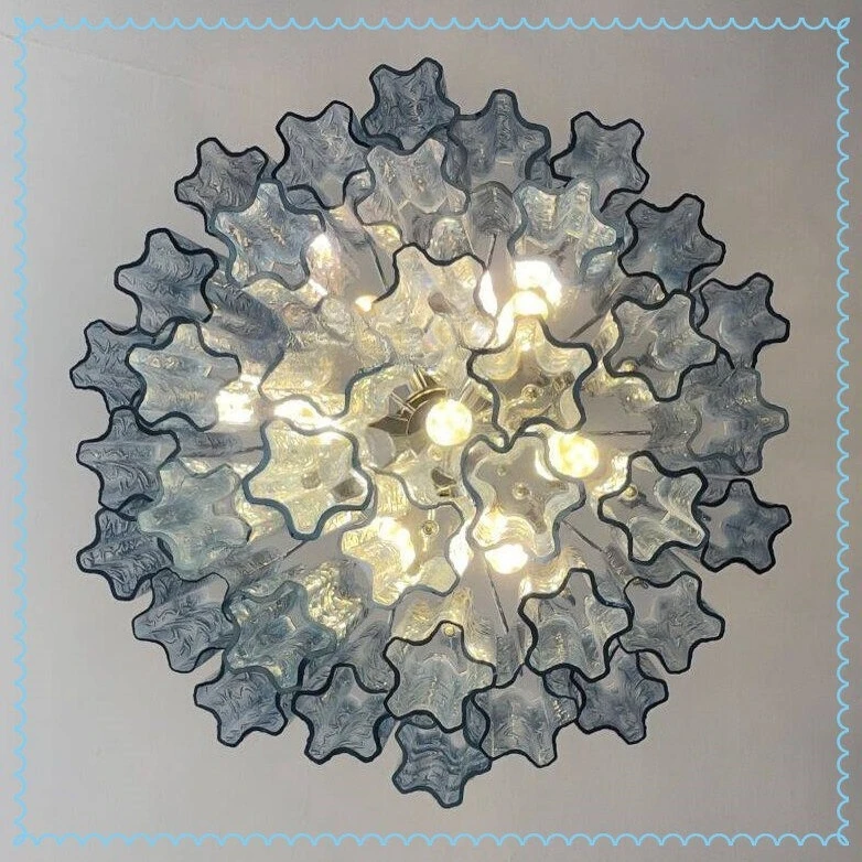 

Handmade glass living room main light French bedroom dining room villa antique chandelier
