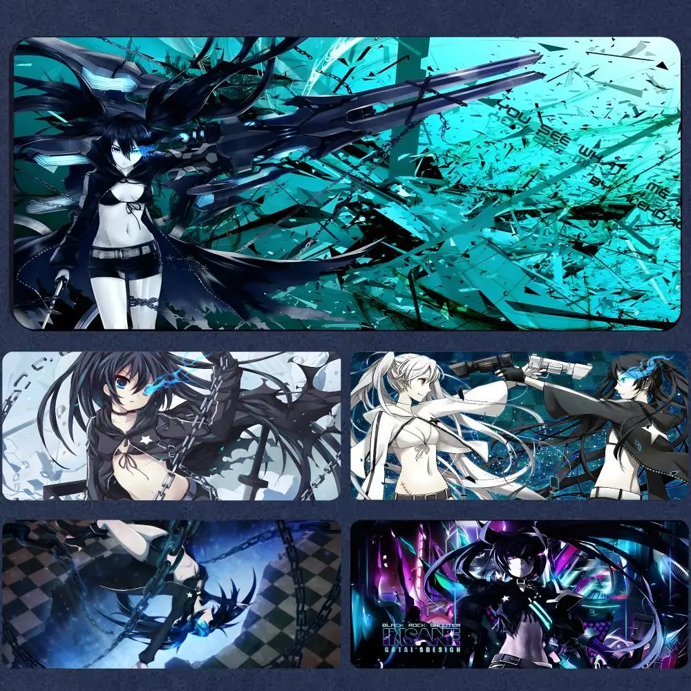 Black Rock Shooter Mouse Pad Large PC Mouse Pad Rubber Base Gaming Desk Mat For Keyboard Gamers Office Accessories