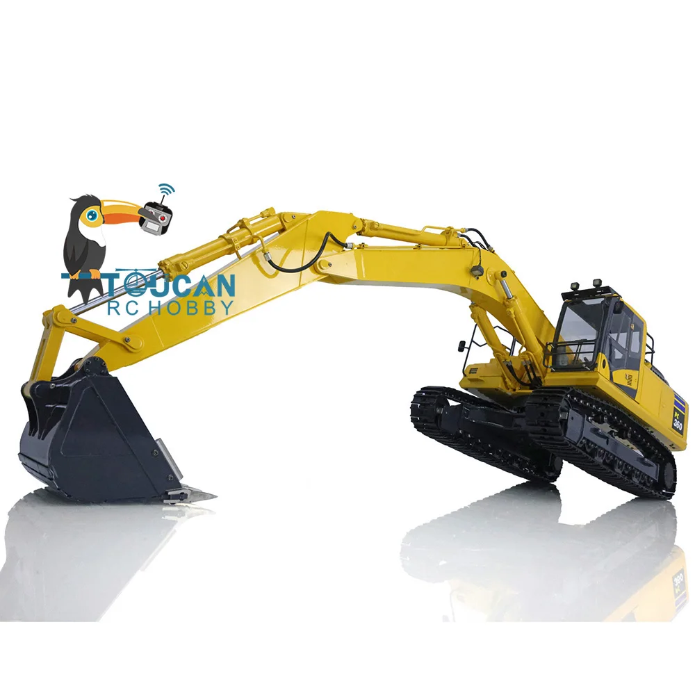 In Stock 1/12 JZM RTR PC360 DIM P3-11 RC Excavator Metal Hydraulic Light System Motor I6s Radio Earth Digger Finished Truck Car