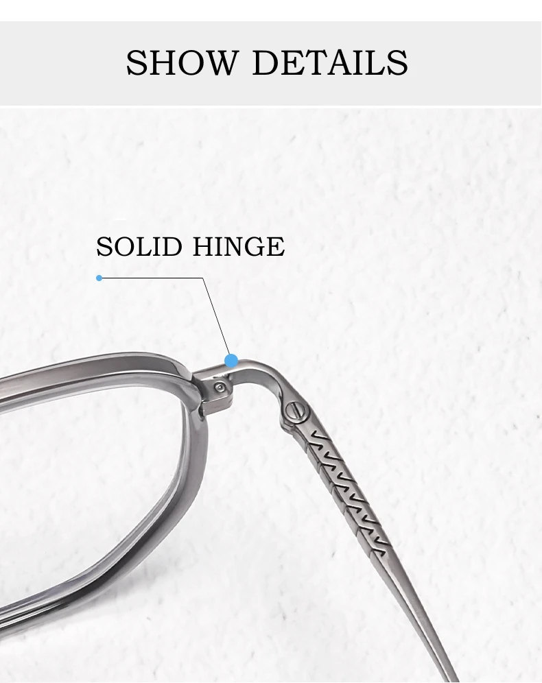 YIMARUILI Doppel Strahl Retro Acetat Brillen Ultra Licht Reinem Titan Optische Brillen Rahmen Männer Und Frauen L1361 – Detail 6