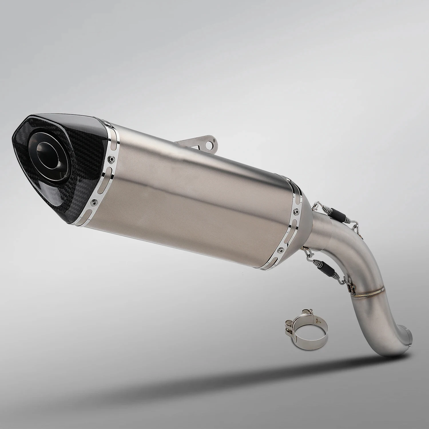 High Performance Motorcycle exhaust system mid link carbon fibre escape muffler with DB killer for CFMT 700MT