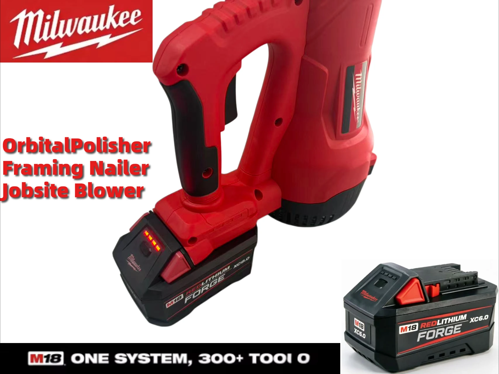 

Milwaukee M18 8.0Ah Genuine Lithium Battery Fits Jobsite Work Light Impact Wrench Caulk & Adhesive Gun Overhead Cable Cutter