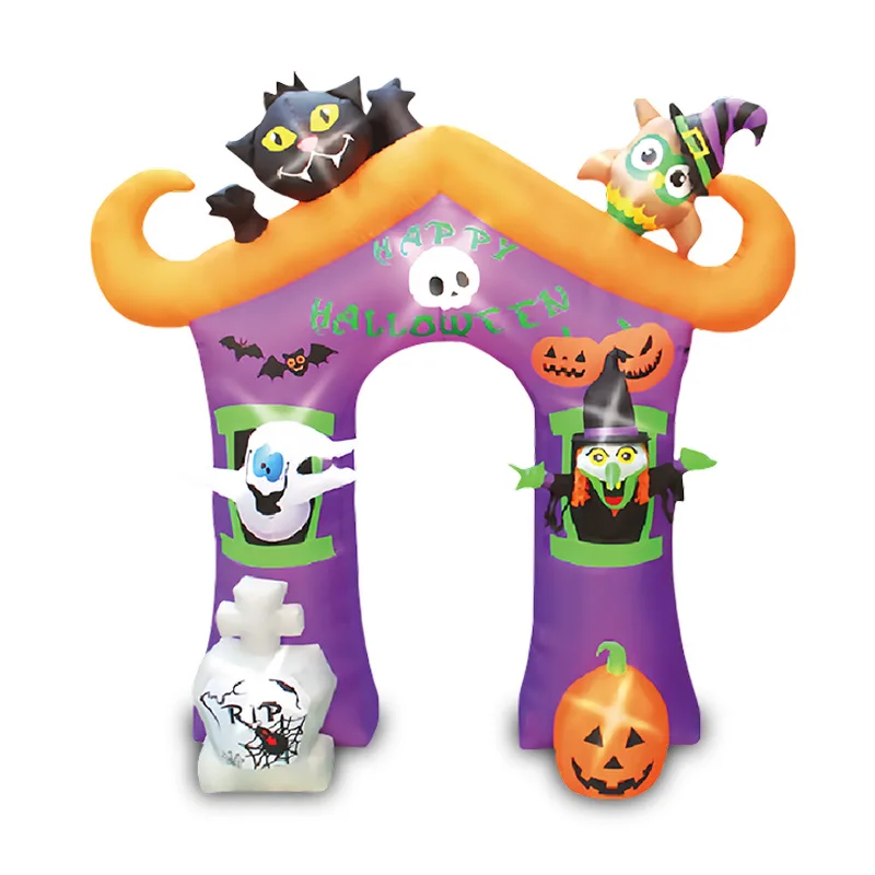 

Halloween Inflatable Air Model Pumpkin Tombstone Arch LED Lights Ghost Festival Ghost White Ghost Black Cat Ornament