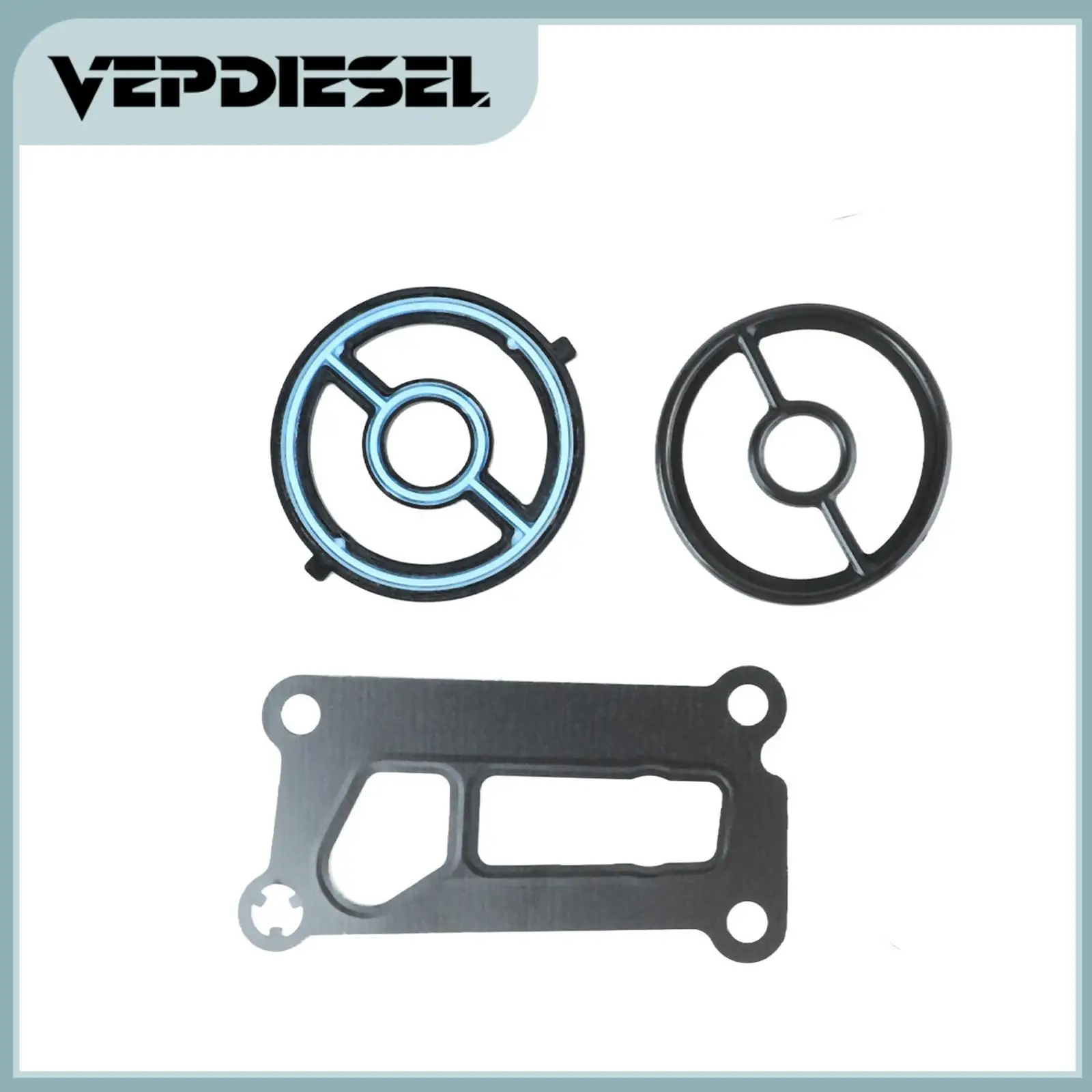 1set/3pcs Engine Oil Cooler Gasket Set /Oil Cooler Seal for MAZDA 3 5 6 CX‑7 2.0L 2.3L 2.5L 06-11 OE# LF02 14 700, LF02 14 342