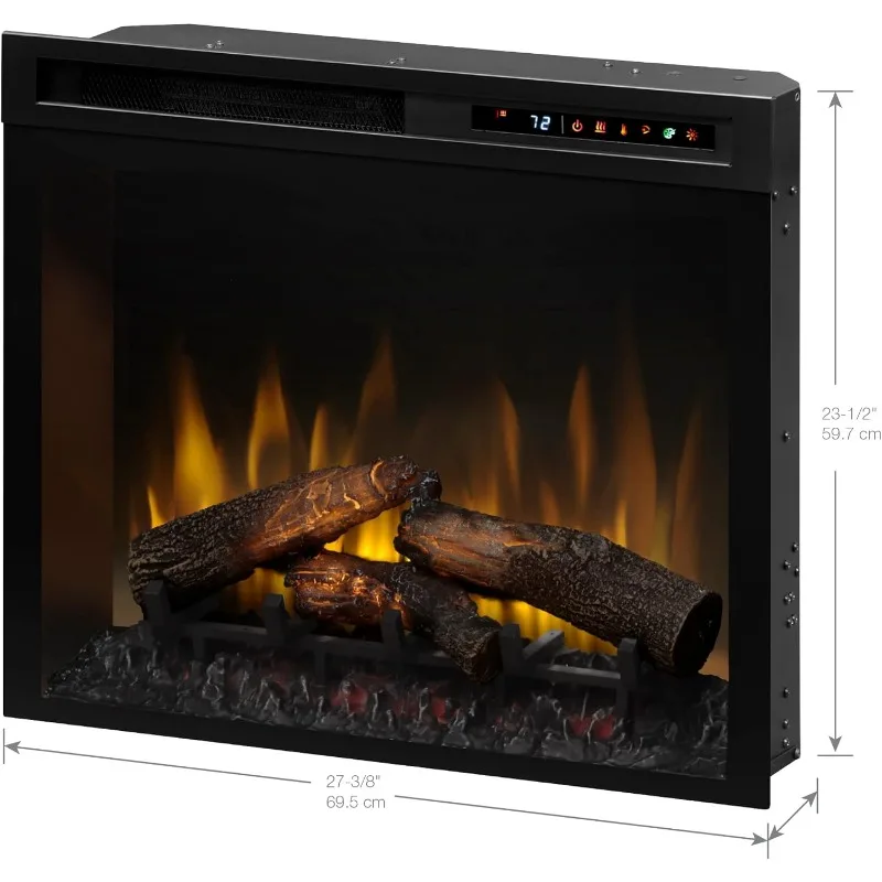 Dimplex เตาผิงไฟฟ้าในตัวขนาด 28 นิ้ว - กล่องไฟ XHD แบบมัลติไฟพร้อมบันทึกและเปลวไฟหลากสีที่สมจริง | รุ่น: XHD28L