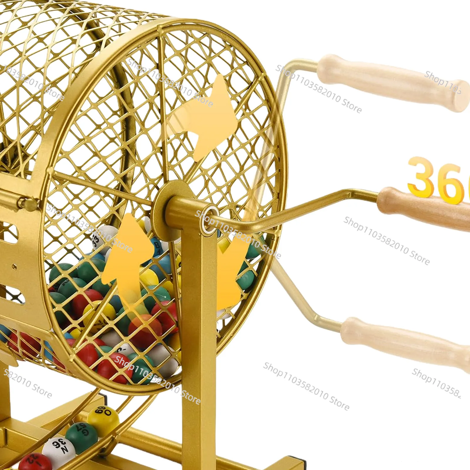 Metal  cage size, cross-border copper drum ticket rack, equipment, celebration, lottery