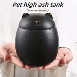 Urn for Cat Ashes- Cat Shape Memorial Cremation Urns-Handcrafted Black Decorative Urns for Funeral，Cat urn，cat memorial