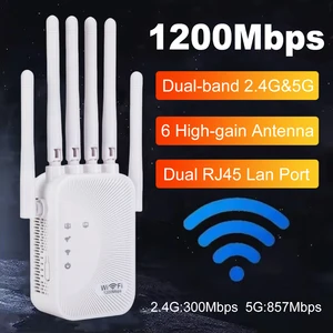 1200 Mbps Penguat Wifi Pita Ganda 2.4 G 5G Pengulang Jaringan Pemanjang Jangkauan Penguat Sinyal WiFi Router Wi-Fi Nirkabel 12 penjualan terbaik buka kunci perangkat zong 4g - №