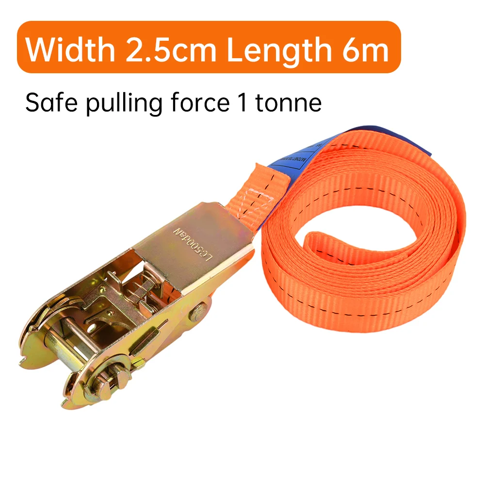 Correia de catraca de carga frontal para carro e caminhão resistente com fivela de metal – amarração segura e ajustável para transporte seguro de bagagem