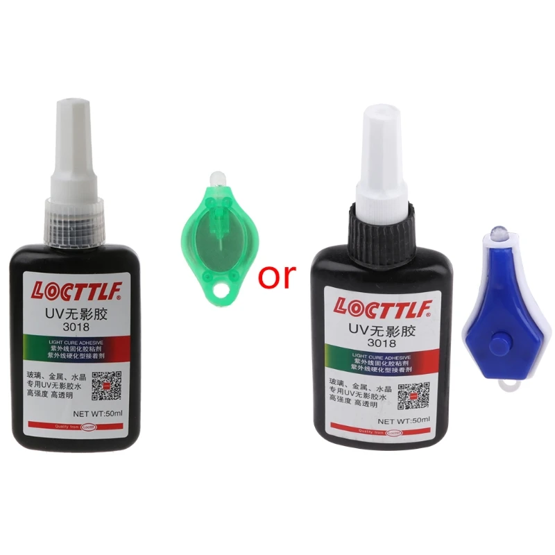 50ML Fast Curing UV with Mini UV Light Sunlight Curing Adhesive