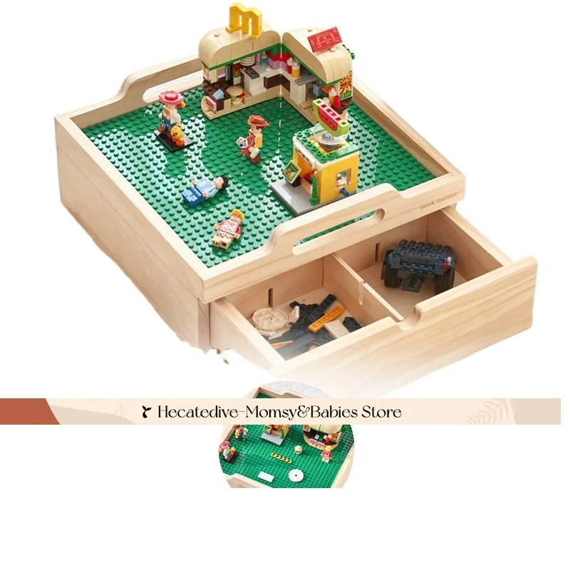 Conjunto de blocos de construção de madeira brinquedos educativos de construção para crianças desenvolvimento cerebral diversão playtime