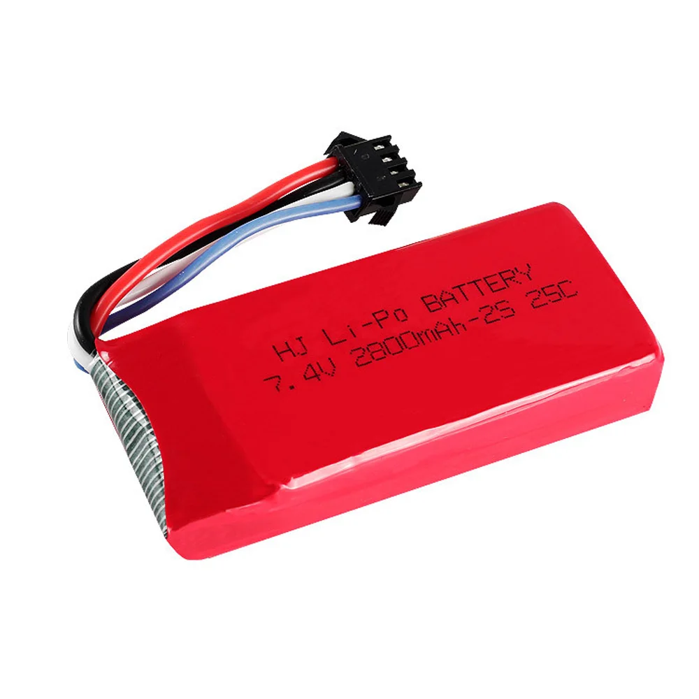 7.4V 2800mAh Lipo Battery SM-4P Plug for Udi UDI902 UDI002 HQ961 HQ96 RC Boat Spare Parts 2S 7.4 V 2800 Mah 25C RC Toys Battery