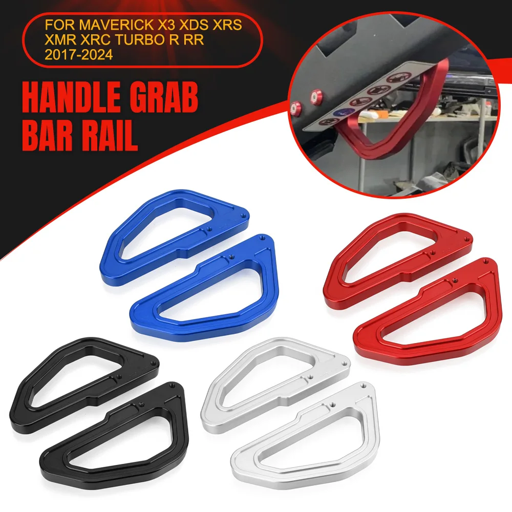 

Heavy Duty Billet Roll Bar Grab Handles For Can-Am Maverick X3 XDS XRS XMR XRC Turbo R RR 2017-2023 2024 Motorcycle Accessories