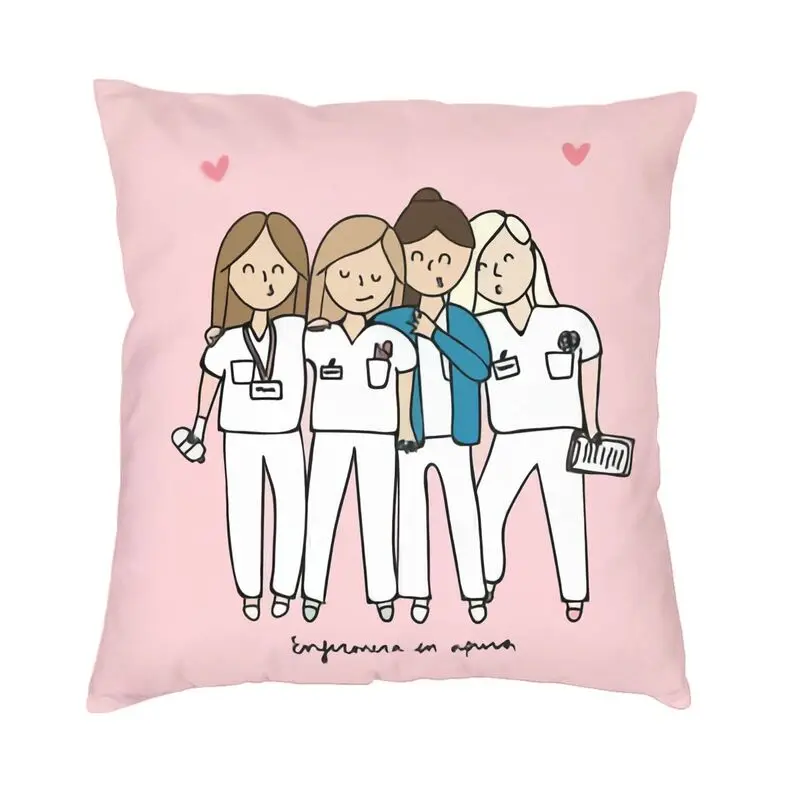 Enfermera En Apuros Doctor Nurse Medical Health Pillow Cover Home Decor Cushion Cover Throw Pillow Sofa Double-sided Printing