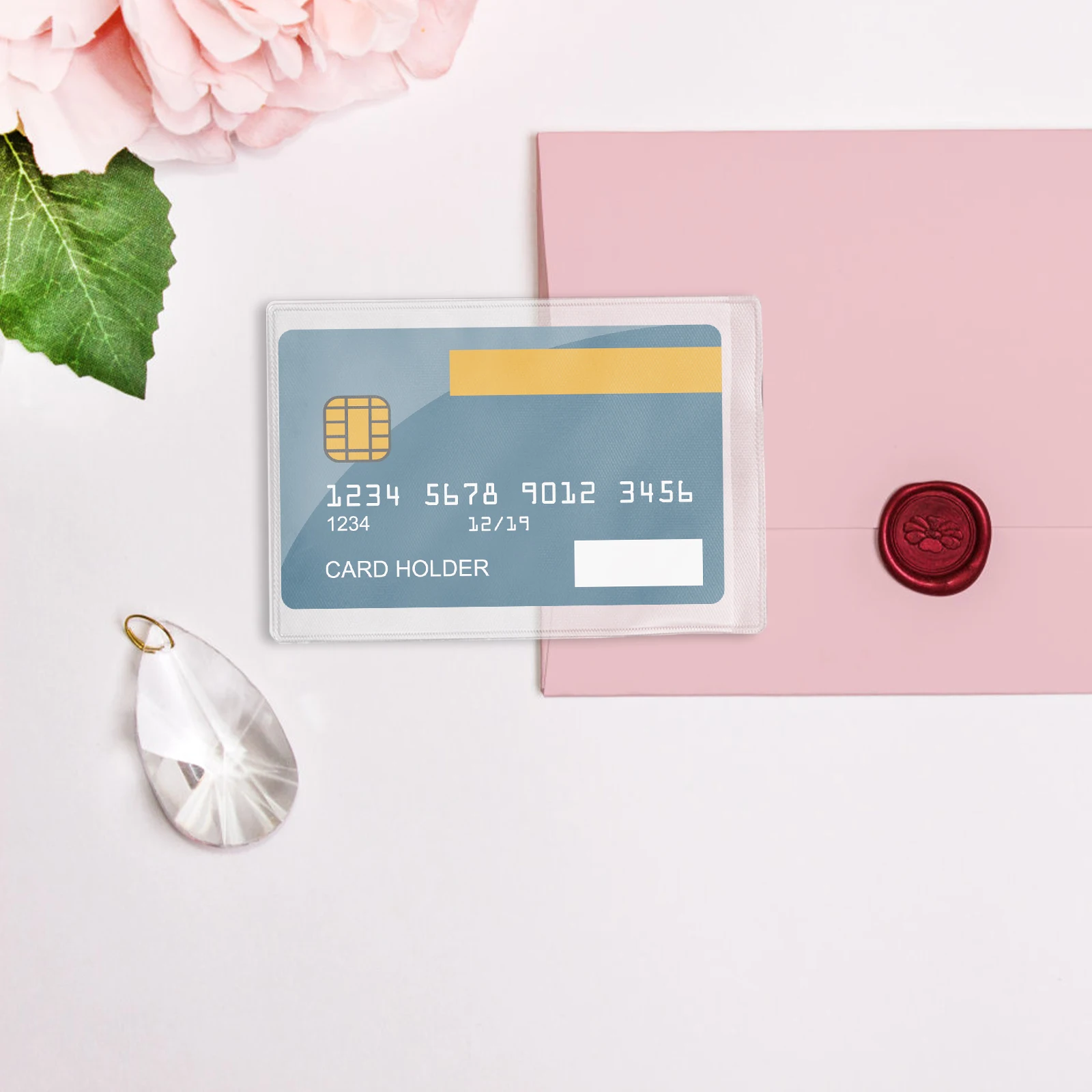 

Social Security Card Protector Cover Credit Holder ID Case Transparent Pvc Plastic Sleeve
