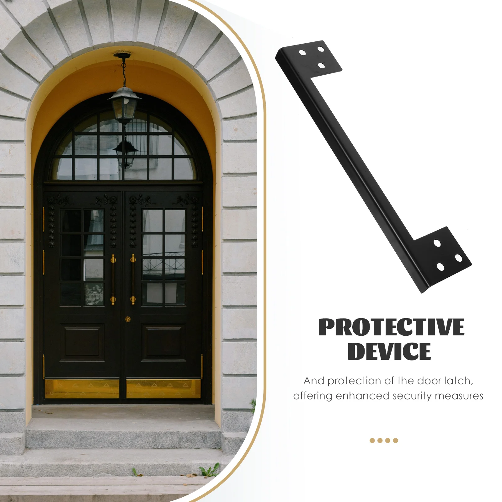 

Stainless Steel Door Latch Guard Protector Plate Outswing Security Cover Reinforcement Child Safety Hidden Design Easy