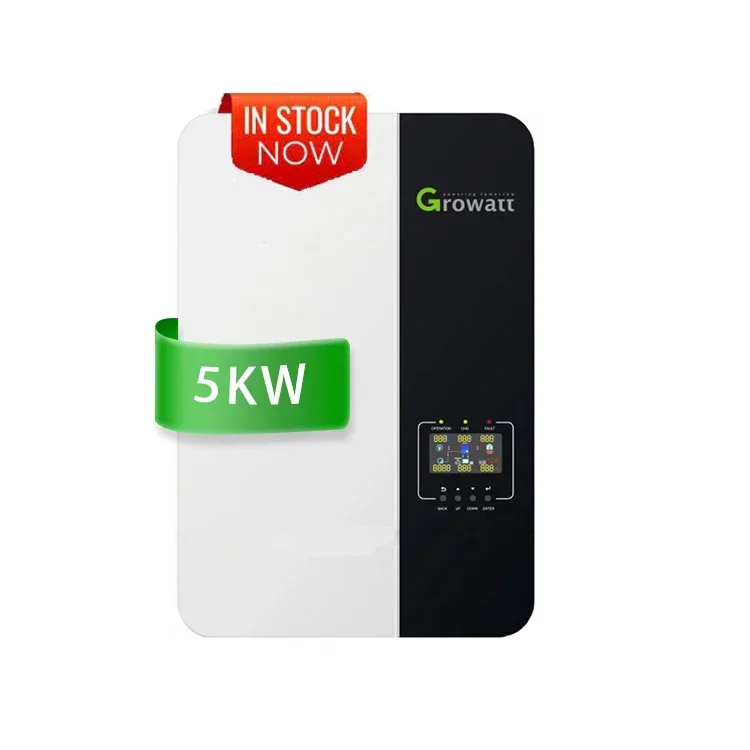 

Солнечный инвертор Growatt 5 кВт для автономных систем с накоплением энергии, 3-фазный, 48В, модель SPF 5000 ES