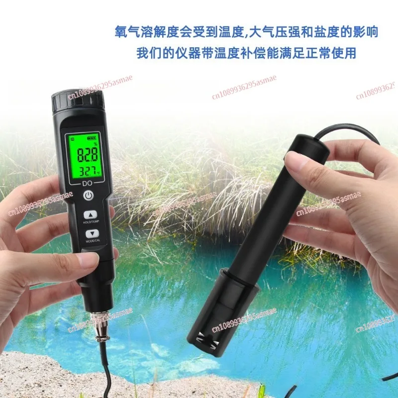 0.0-30mg/L Portable Dissolved Oxygen Analyzer, Digital DO Meter Water Quality Testing Tool for Aquaculture & Fish Pond