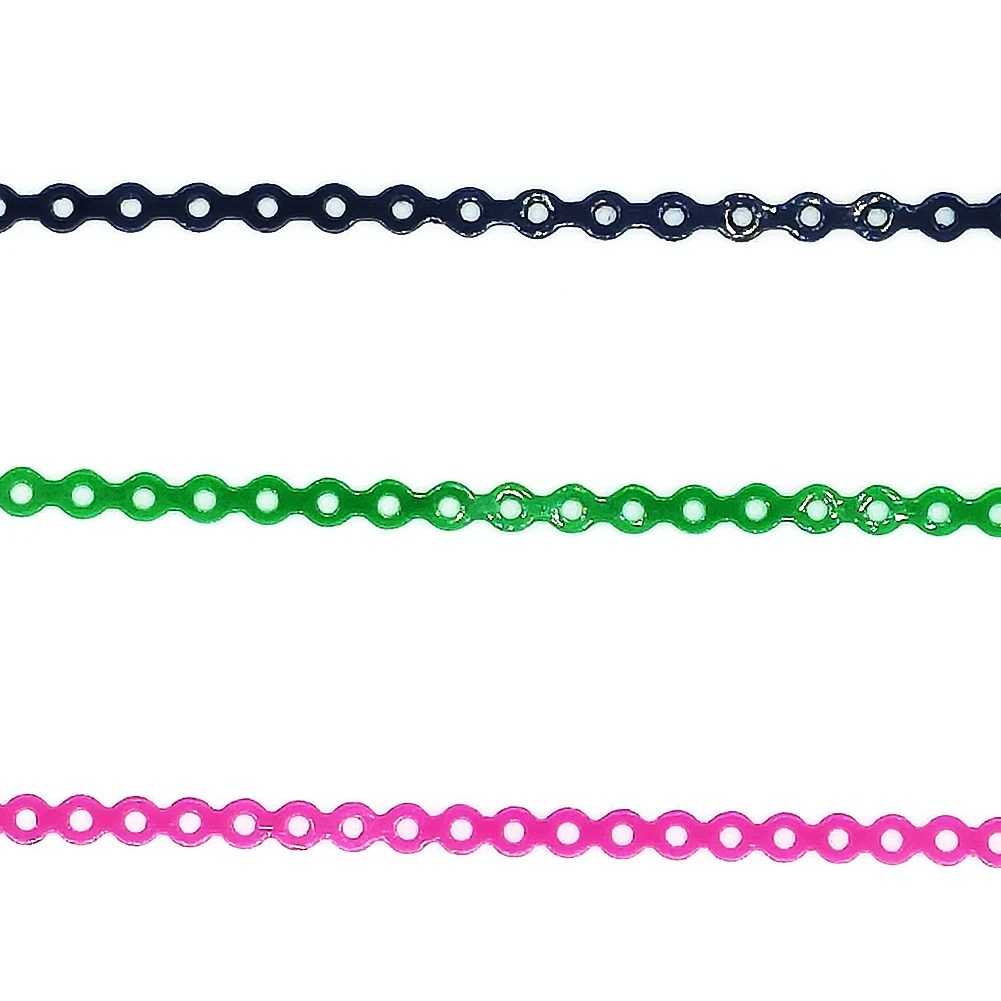 15Feet/Roll Dental Power Chain Orthodontic Super Elastic Ultra Power Chain Rubber Band Spool for Braces Close/short/long