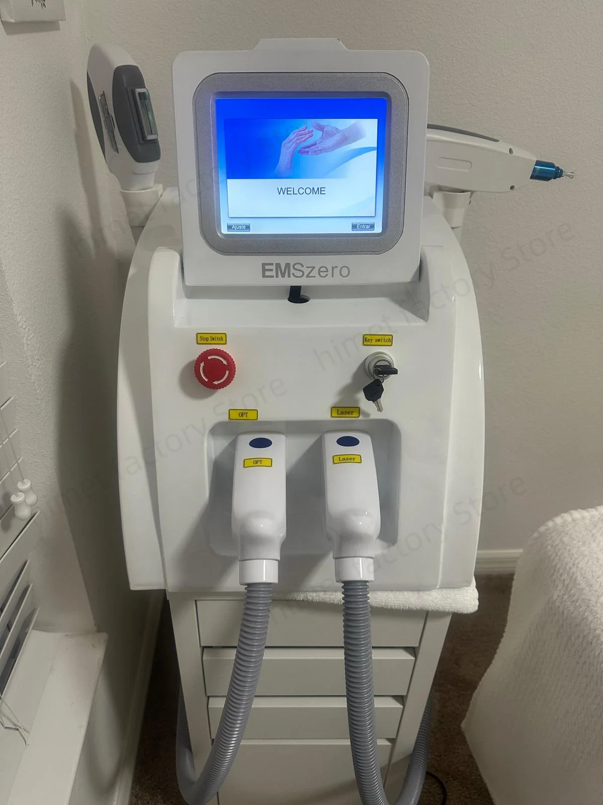 2 em 1 multifuncional remoção de tatuagem de carbono E-LIGHT IPL Nd yag OPT Laser Depilação máquina de rejuvenescimento da pele