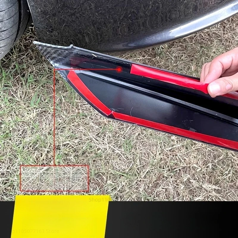 

Боковая защита переднего бампера, наклейка, накладки, угловая полоса переднего бампера из АБС-пластика для Tesla model3 2023-2024, внешние аксессуары