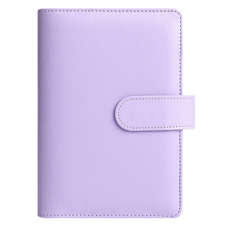 A6 Macaron PU Leather Binder Notebook with Zipper Pouch for Journal view 3