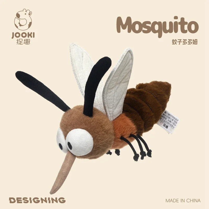 

Creative Mosquito Plush Toys Kawaii Stuffed Bug with Angry Face Fluffy Mosquito Dolls Room Decor Children Birthday Gifts 25CM