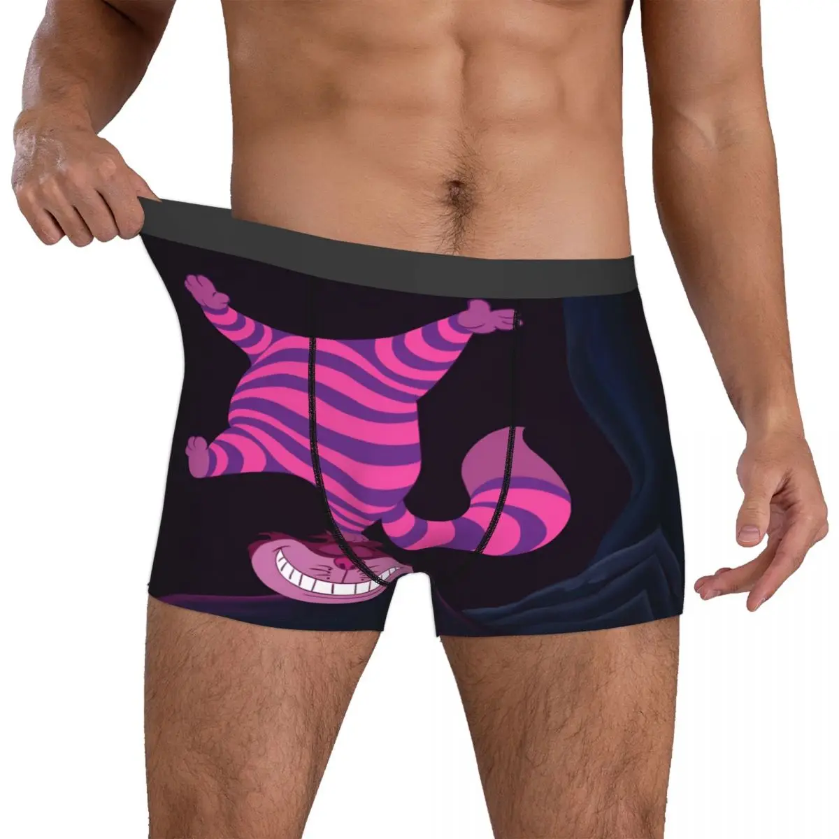 

Custom Novelty Cheshires Anime Cat Boxers Shorts Panties Male Underpants Breathable Alices Anime Wonderlandes Briefs Underwear