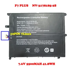 Laptop Battery For Teclast F7 PLUS NV-3178185-2S 7.6V 5500MAH 41.8WH 10PIN 7Lines 200*160mm New