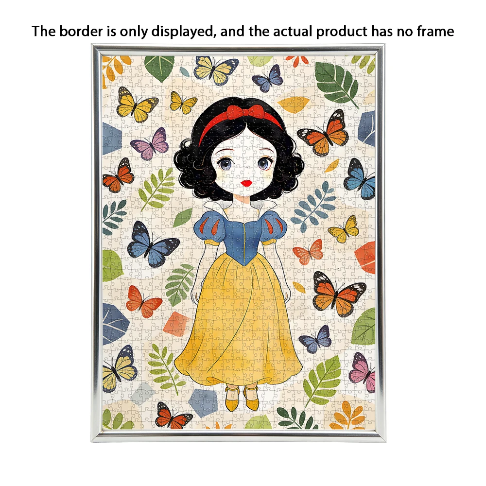 Jeu de puzzle sur plancher en bois Disney, papillon et blanche-neige, jeu familial de 108/200/300/500/1000 pièces