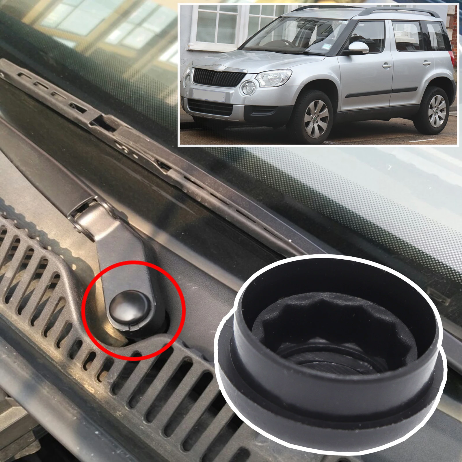 

Front Windscreen Window Windshield Wiper Arm Nut Cap Bolt Rocker Cover For Skoda Yeti 5L 2010 2011 2012 2013 133955435 955203005