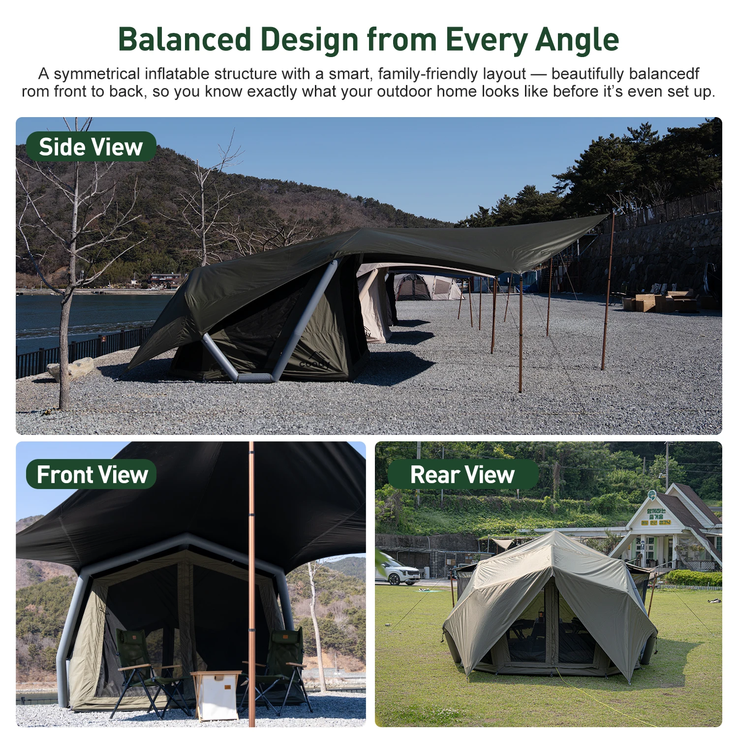 

Havena Air Tent-Army Green Luxury 4-6 Person Camping Canvas Tent Outdoor Family Inflatable Camping Tent