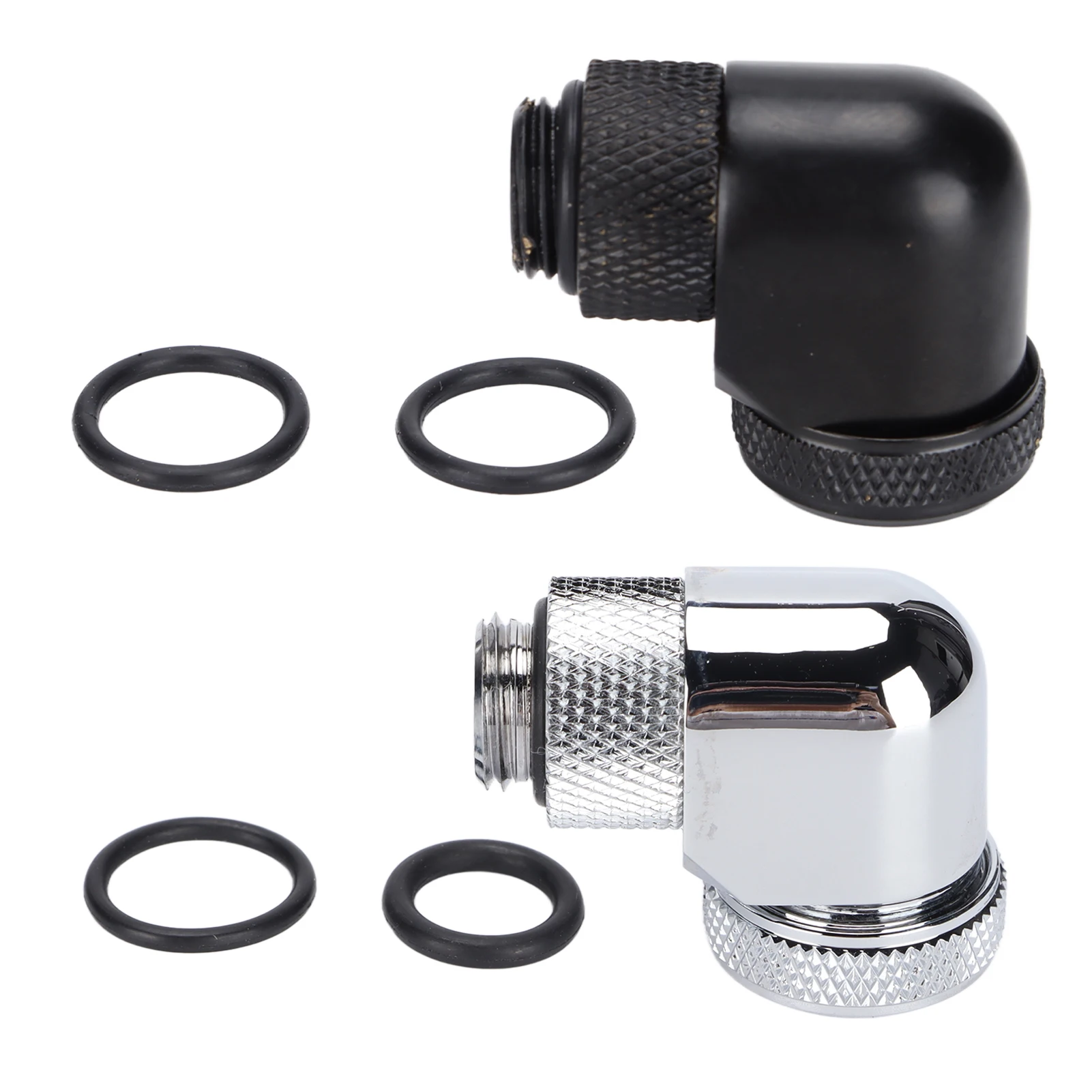 

360 ° Вращающийся фитинг-уголок для жестких трубок систем водяного охлаждения - G1/4, антикоррозийный соединитель для пользовательских петлевых систем ПК, 90 градусов ° & 45 ° Регулируемый, акриловый