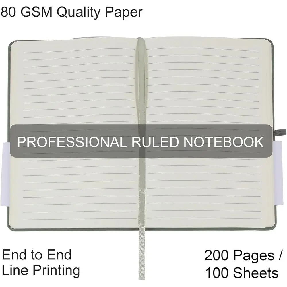 Bulk 20-Pack College Ruled Lined Notebooks, Hard Cover, 200 Pages, 5.7x8.4, Olive Green for School & Office