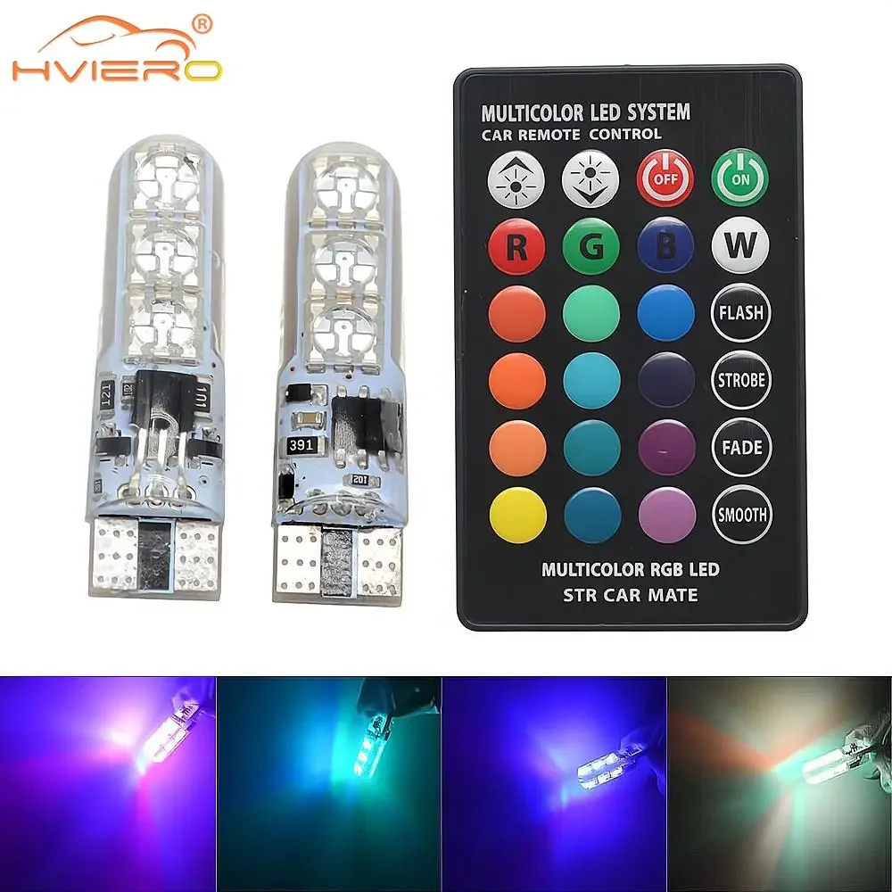 

T10 391 6SMD RGB Remote Controller Clearance Festoon Dome Reading Light Wedge Side Led Signal Lamps Discoloration Multipurposes