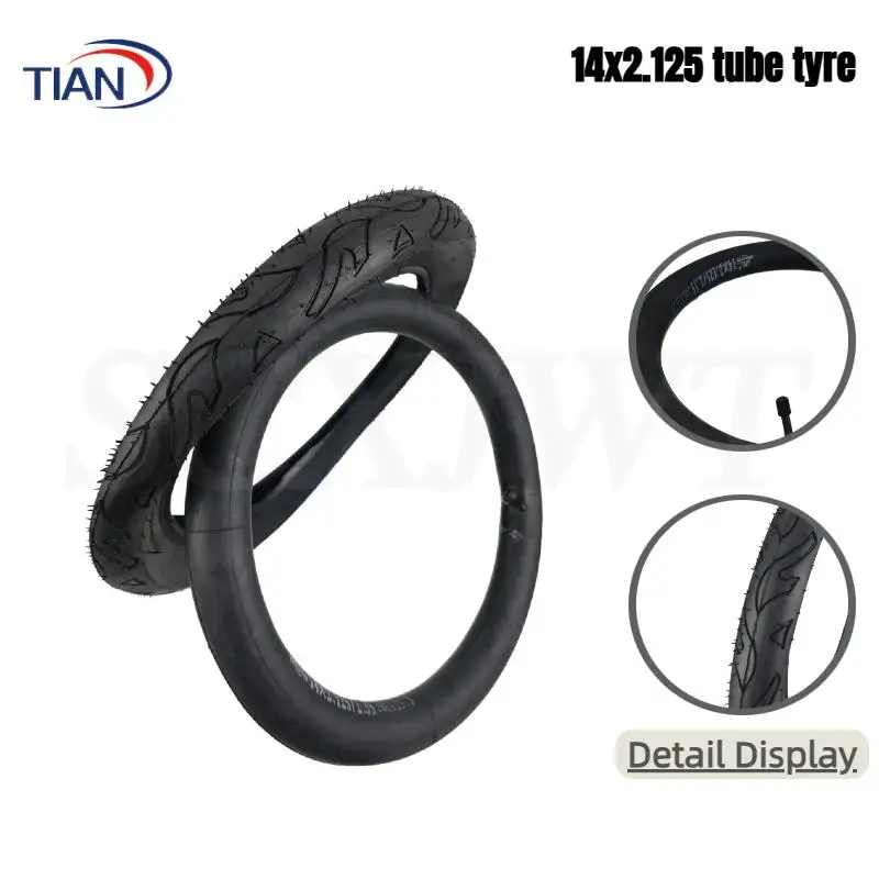 14Inch Tire 14X2.125 inner outer Tyre Electric Bicycle Replacement Vehicle Electric Bicycle tube Tyre
