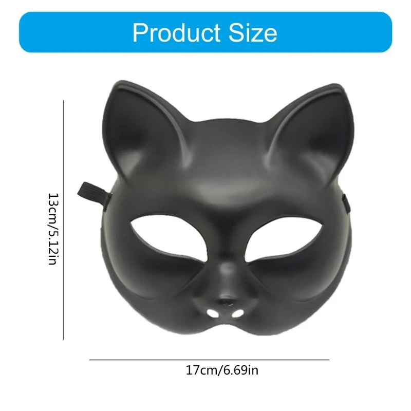 Halloween Mask Cats Mask Carnival Mask Masquerade Mask Half Face Mask Animal Mask Dress Up Mask for Woman Man Children