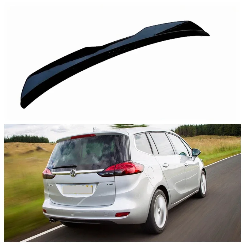 Tylny spojler dachowy do Opla Vauxhall Zafira 2012-2018 Spoiler okienny Gloss Black ABS Plastic Hatchback Car Rear Trunk Wing