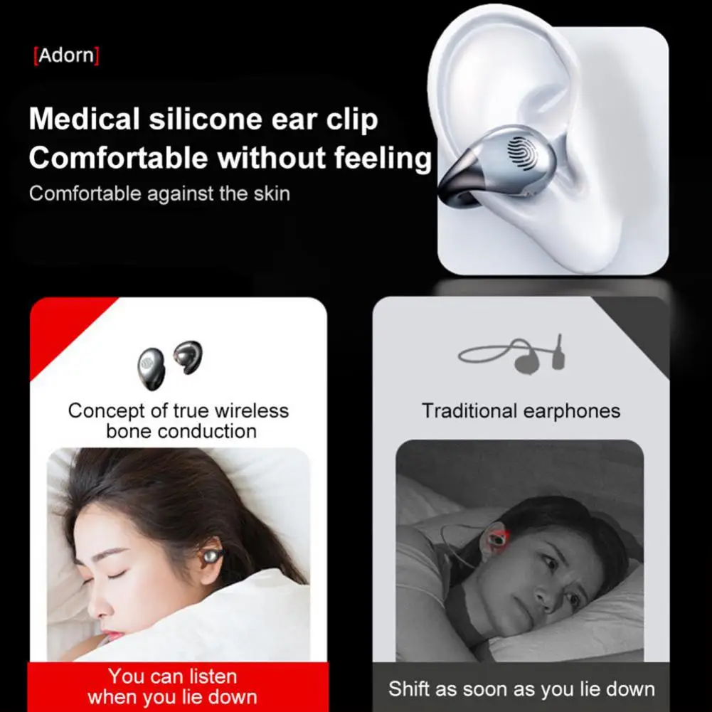 1 Set Handsfree HD-compatible Calling Long Battery Life Lower Power Consumption Wireless Earphone for Daily Use