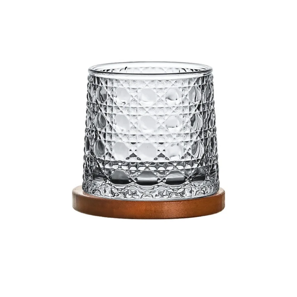 

Бытовой вращающийся стакан для виски с основанием, вращающийся утолщенный стакан для бренди, прозрачная чашка для вина, кухня