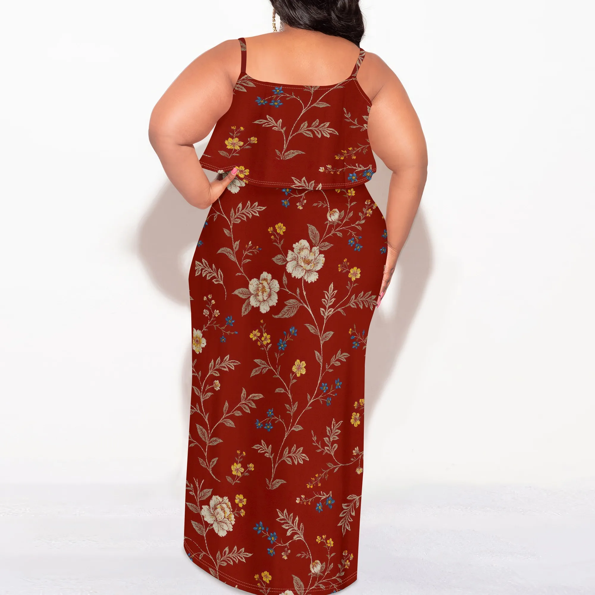 Abito lungo aderente casual estivo da donna Abito senza maniche con scollo a V alla moda Mini abito estivo con bretelle con spalle scoperte