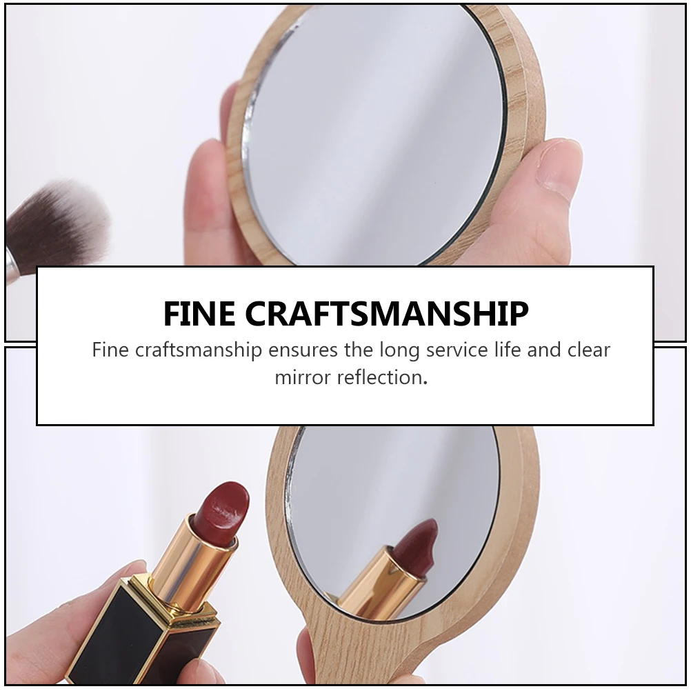 

4pcs Exquisite Small Rounded Handheld Mirrors Compact Mirror Set For Women Double Sided Portable Makeup Tool Fine