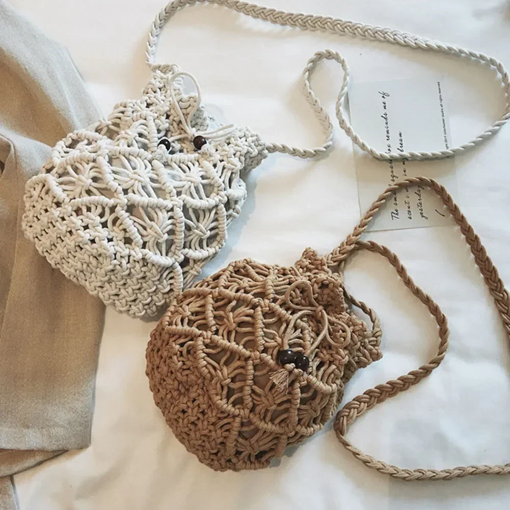 

2024 New Summer Fashion Handmade Bucket Bags for Women Shoulder Crossbody Bag Female Handbag