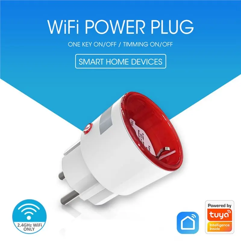 AB06 Tuya Wifi Smart EU Plug 16A مع وظيفة مراقبة الطاقة تطبيق لاسلكي صوت عن بعد لـ Alexa Google Home