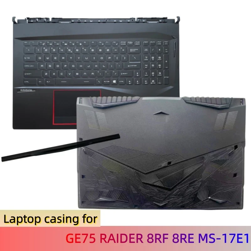 New Casing For MSI GE75 RAIDER 8RF 8RE MS-17E1 Hinge Cover/Upper Case Palmrest Cover/Bottom Base Cover Lower Case