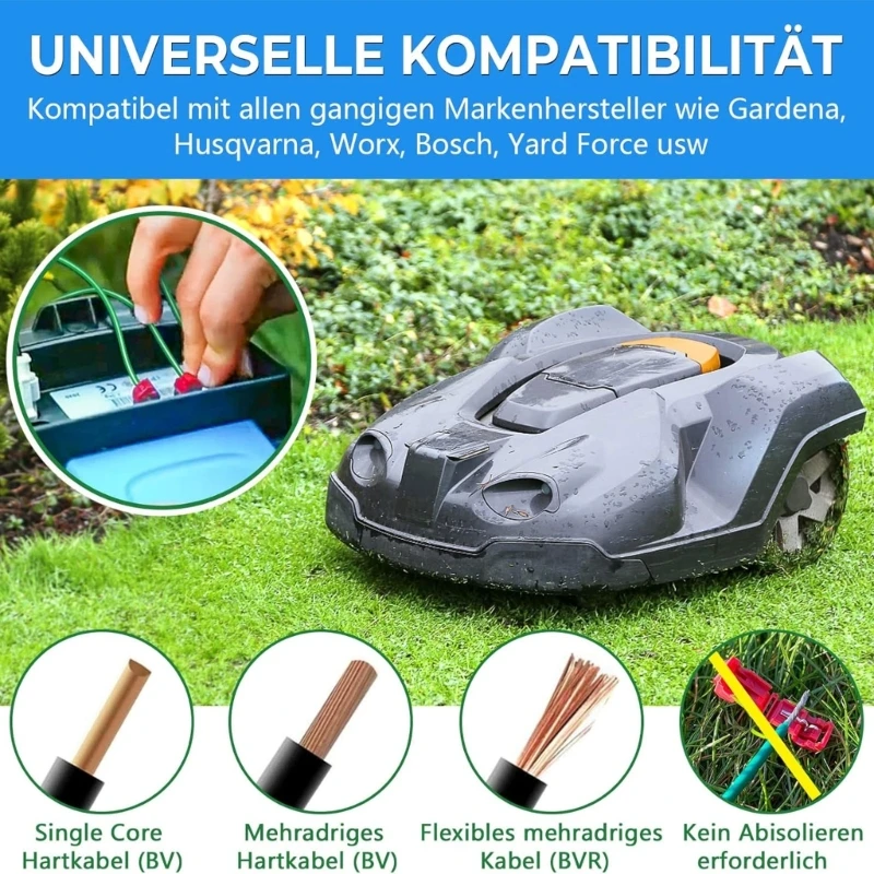 connecteurs Type T durables, connecteur tondeuse à gazon, Installation facile, connexion fil, pour