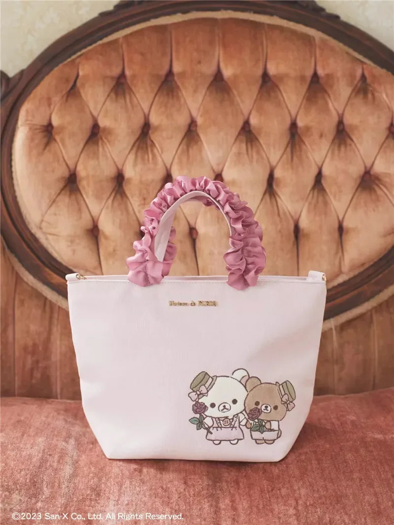 Rilakkuma Korilakkuma Messenger Bag Handbag Cute Small Shoulder Crossbody Bags for Women Ladies Cartoon Bear Sling Bag