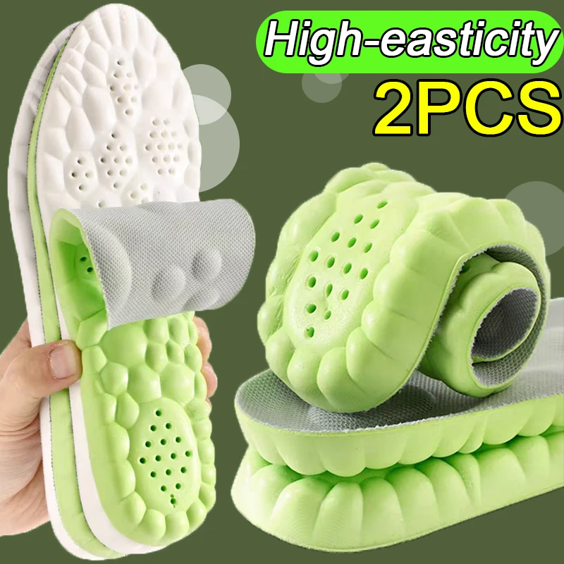 

4D High-elasticity Shock Insoles Women Arch Support Memory Foam Massage Foot Care Shoe Pads Latex Orthopedic Inserts Cushion