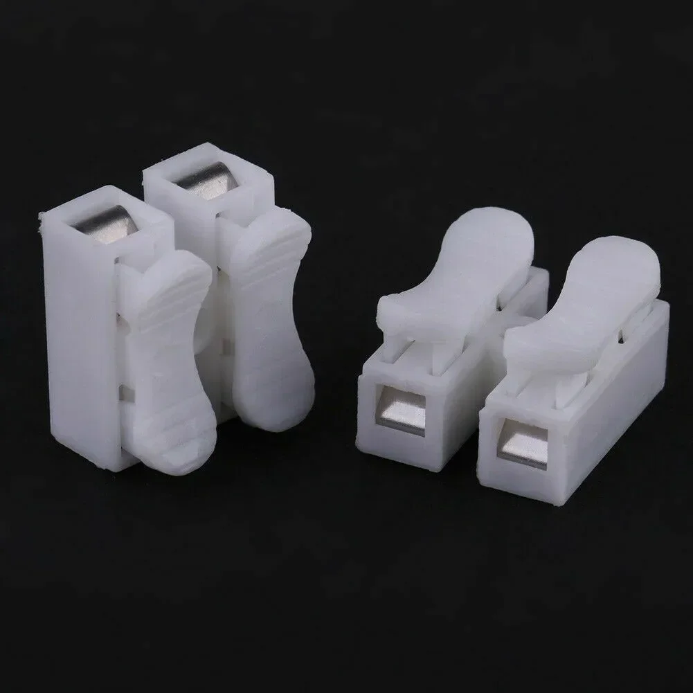 20 PCS CH2 Spring Quick Wire Connector Cable Clamp Terminal Block LED Strip Light Replace Electrical Tape Cable Clamp